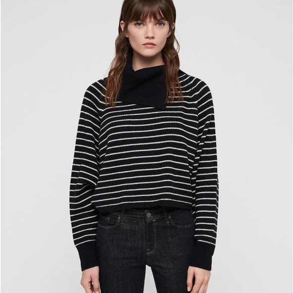 All Saints Maddie Cropped Roll Neck Sweater - Picture 1 of 5